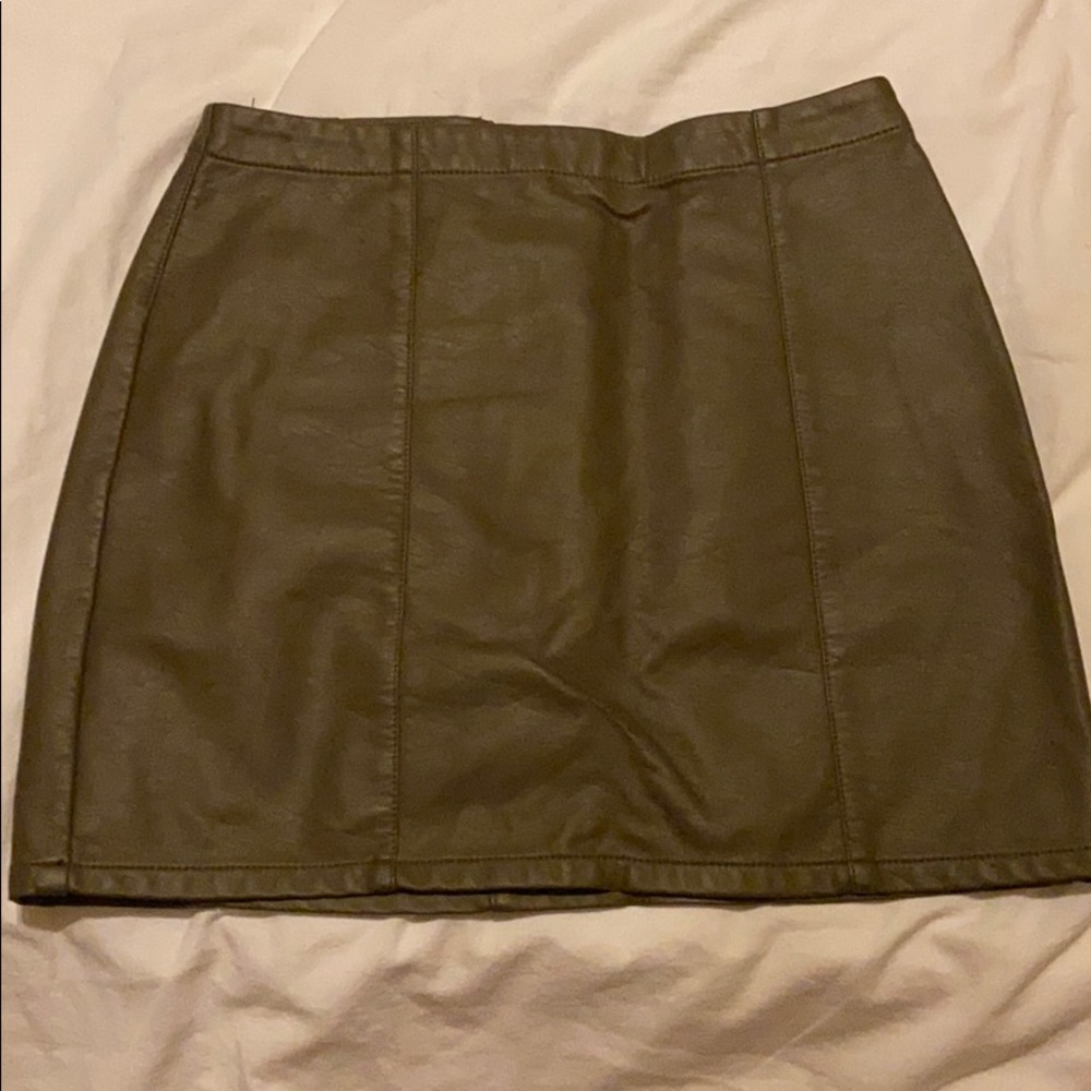 forever 21 skirt— leather
